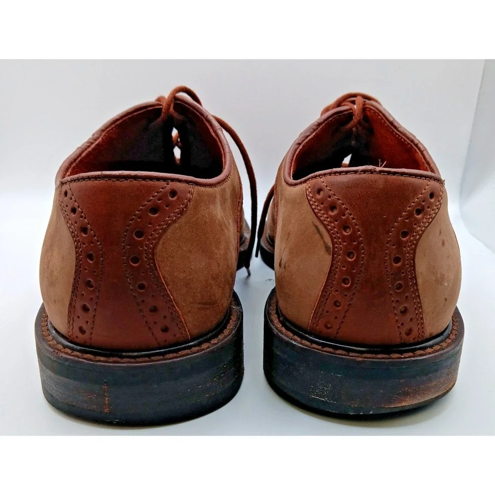 Johnston &‎ Murphy Nubuck Leather Saddle Oxford US 9 Made in Italy